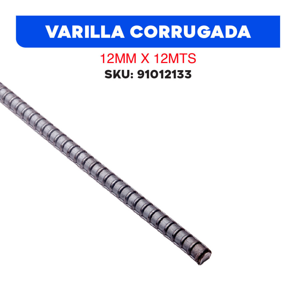 5% VARILLA CORRUGADA 12MM X 12MT