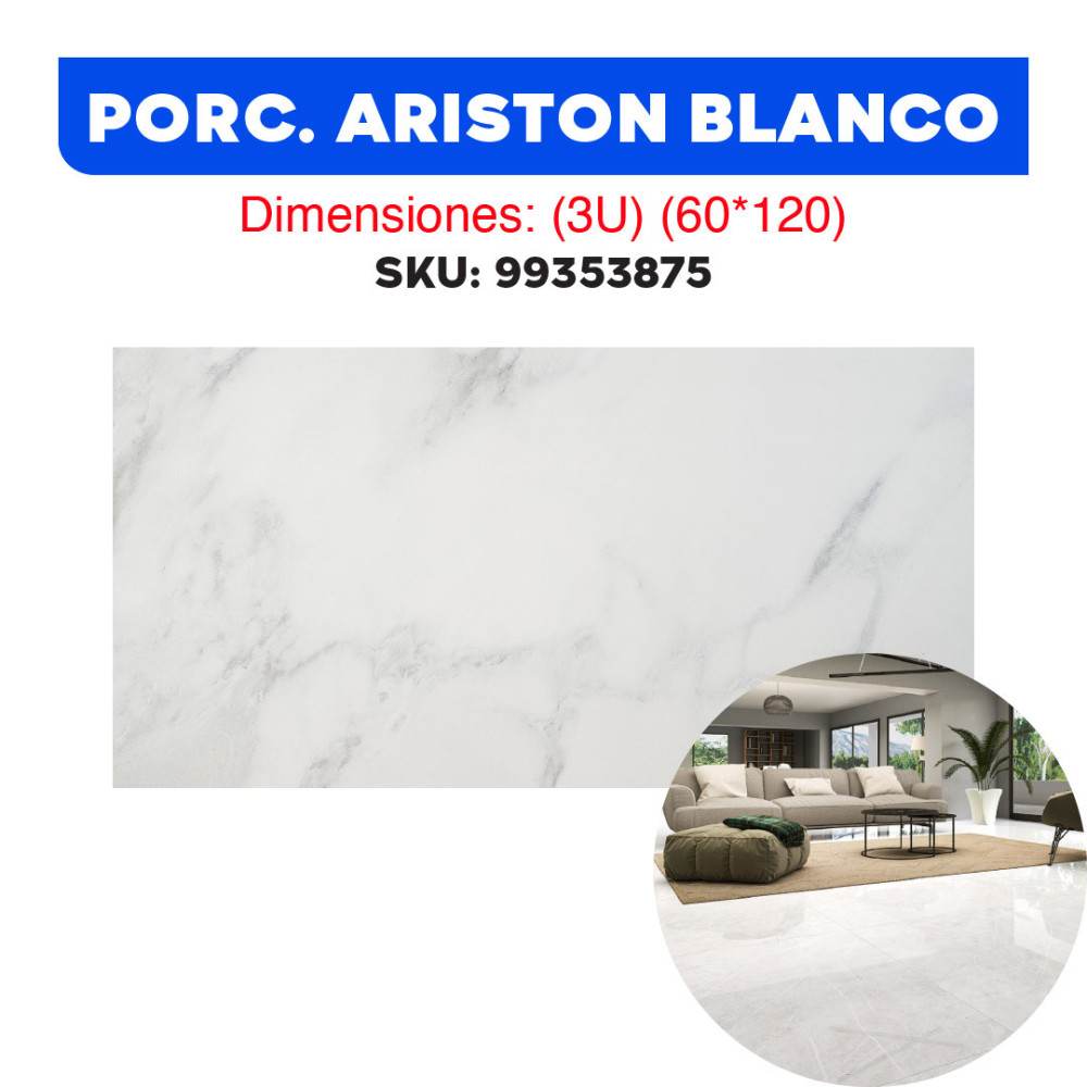 PORCE. ARISTON BLANCO (3U) (60*120)