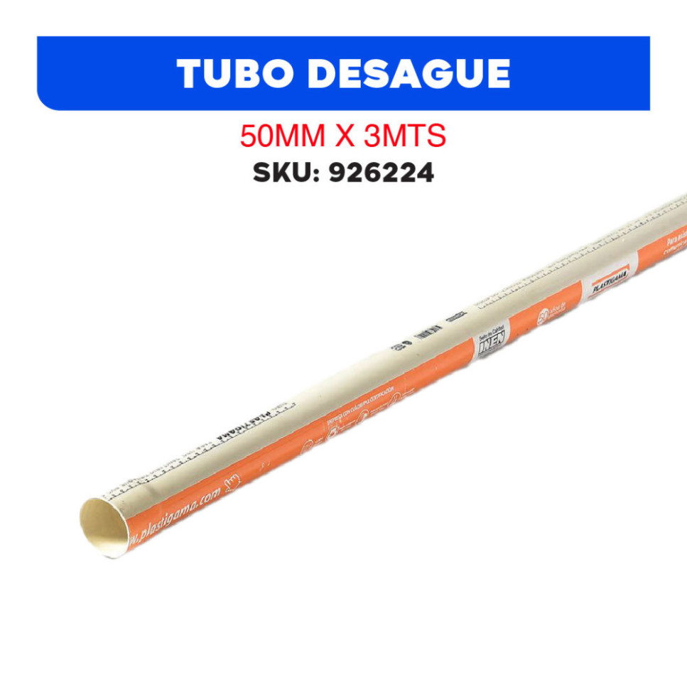 TUBO DESAGUE 50MM X 3MTS