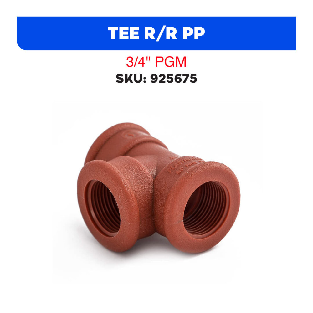 TEE R/R PP 3/4" PGM