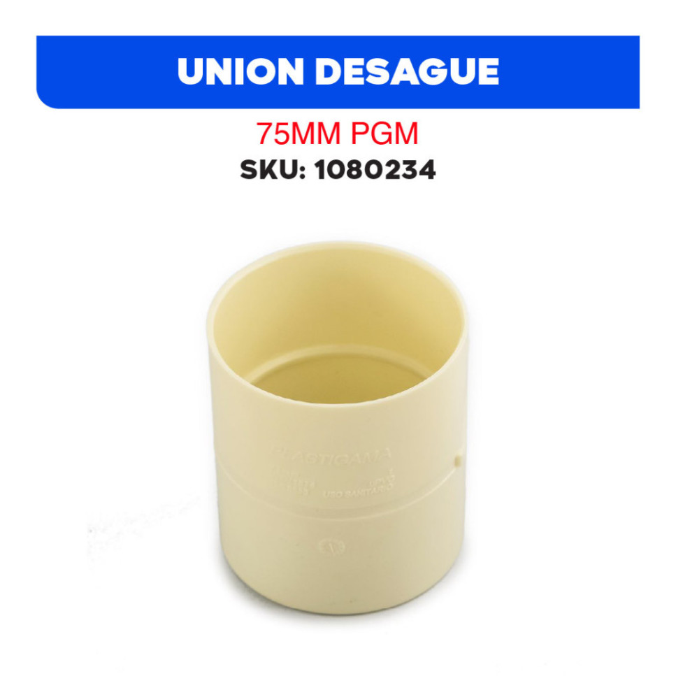 UNION DESAGUE 75MM  PGM
