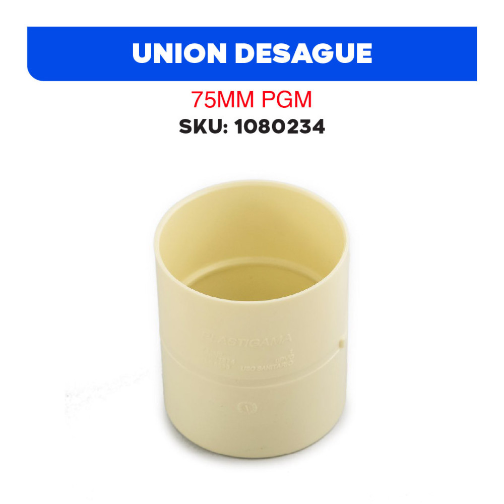 UNION DESAGUE 75MM  PGM