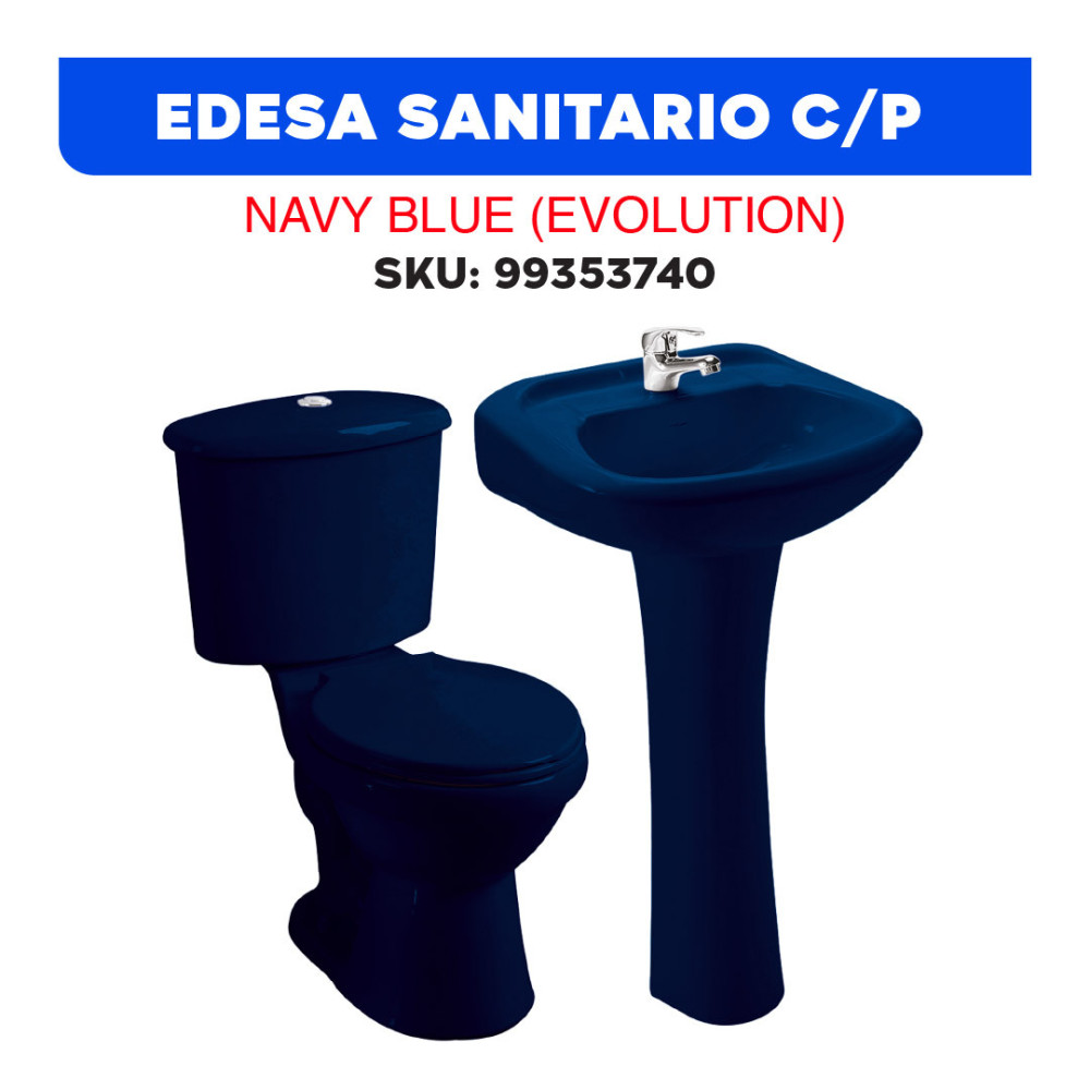 EDESA JGO SANITARIO C/P + LAVABO NAVY BLUE (EVOLUTION)