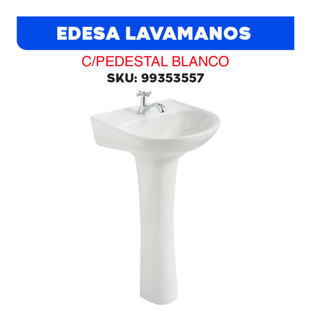 LAVAMANOS C/PEDESTAL BLANCO