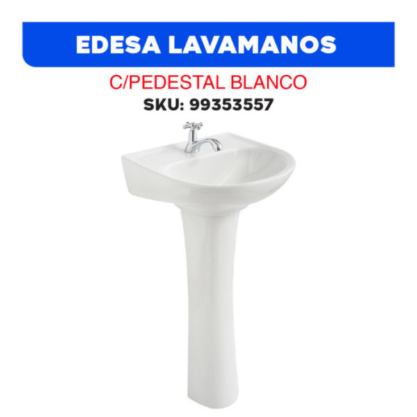 LAVAMANOS C/PEDESTAL BLANCO