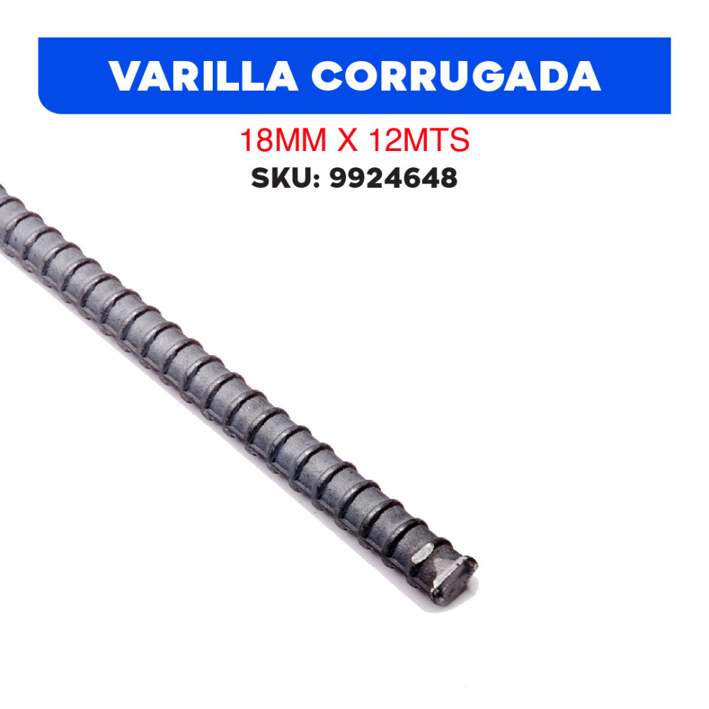 VARILLA CORRUGADA 18MM X 12MTS ANDEC