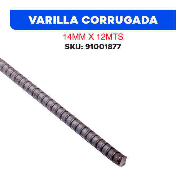 5% VARILLA CORRUGADA 12MM X 12MT