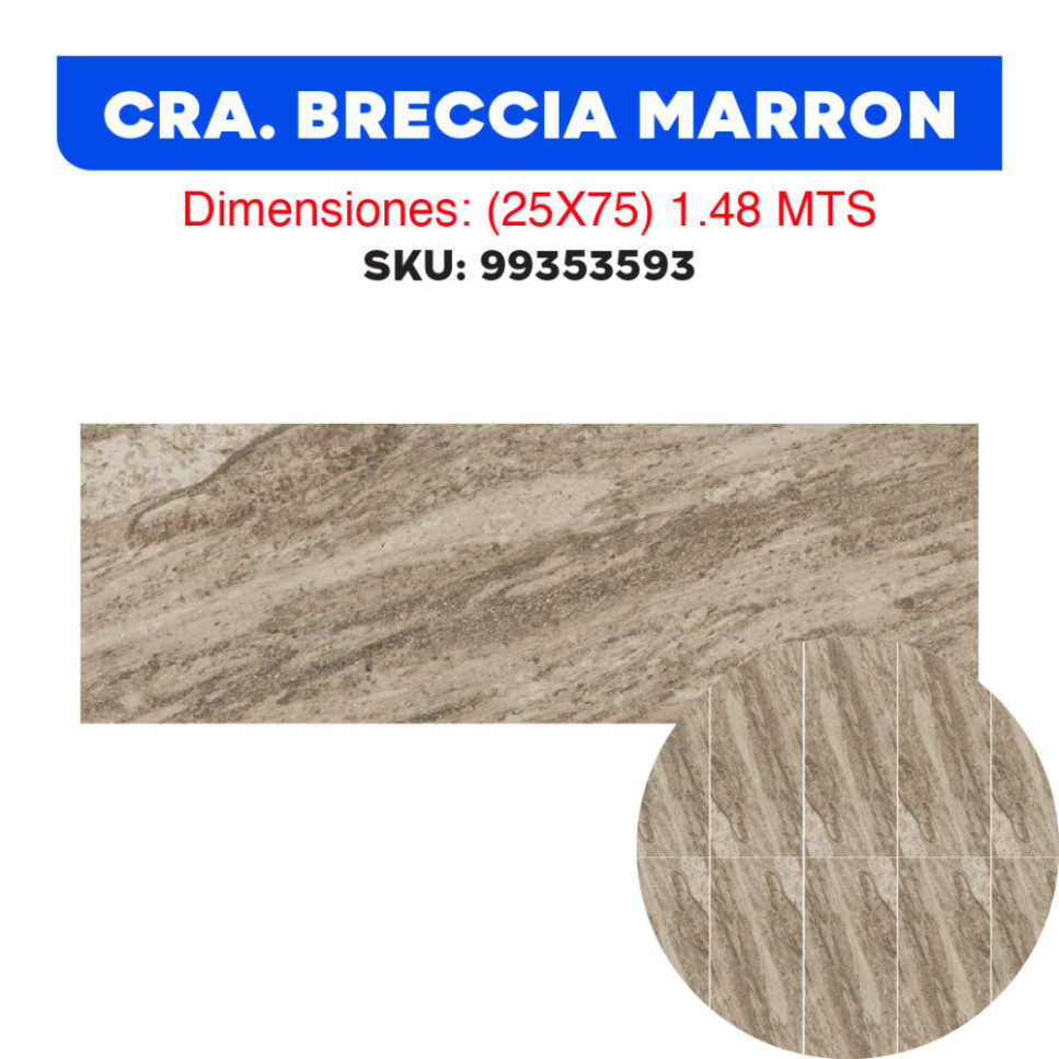 CERÁMICA BRECCIA MARRON