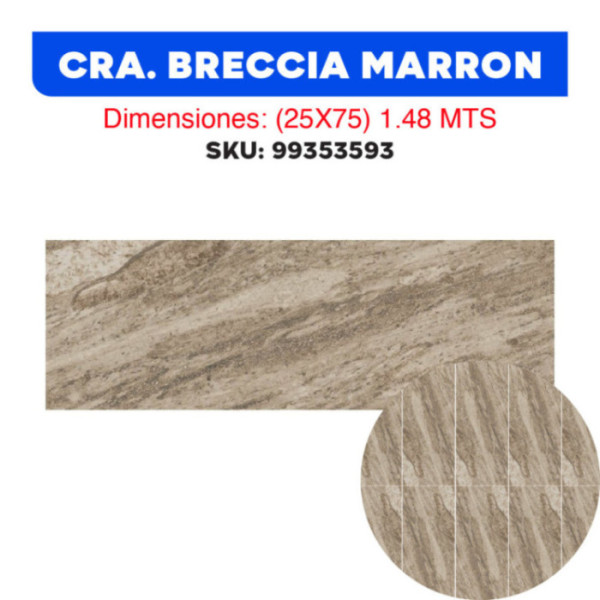 CERÁMICA BRECCIA MARRON
