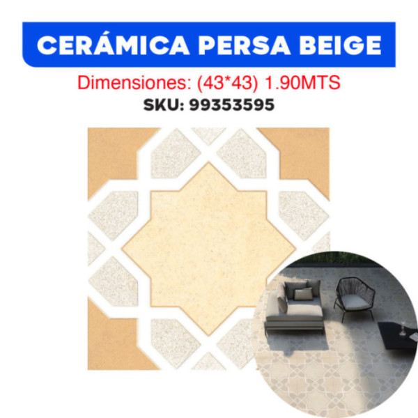 CERÁMICA PERSA BEIGE