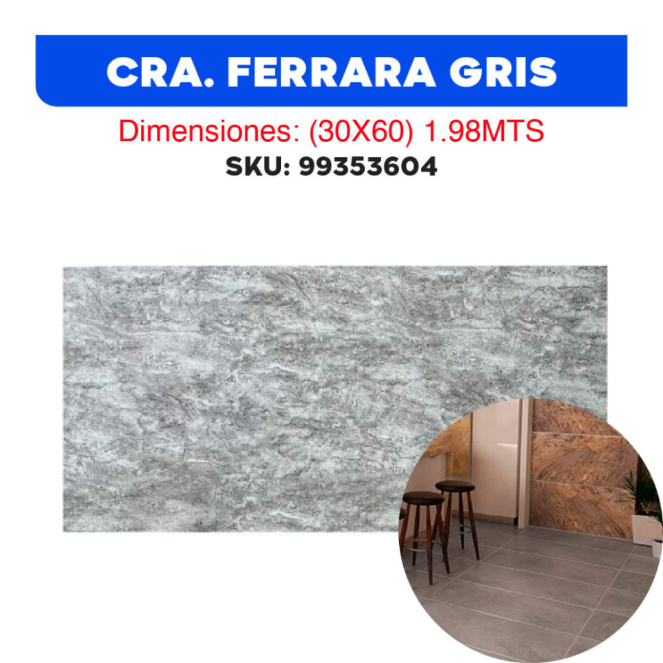 CERÁMICA FERRARA GRIS