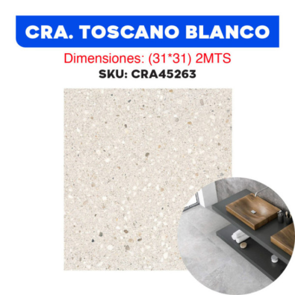 CERÁMICA TOSCANO BLANCO