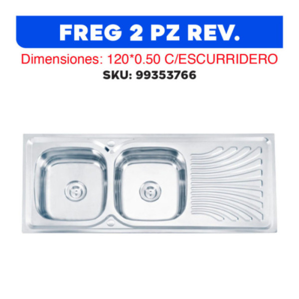 FREGADERO 2 PIEZAS REVERSIBLE