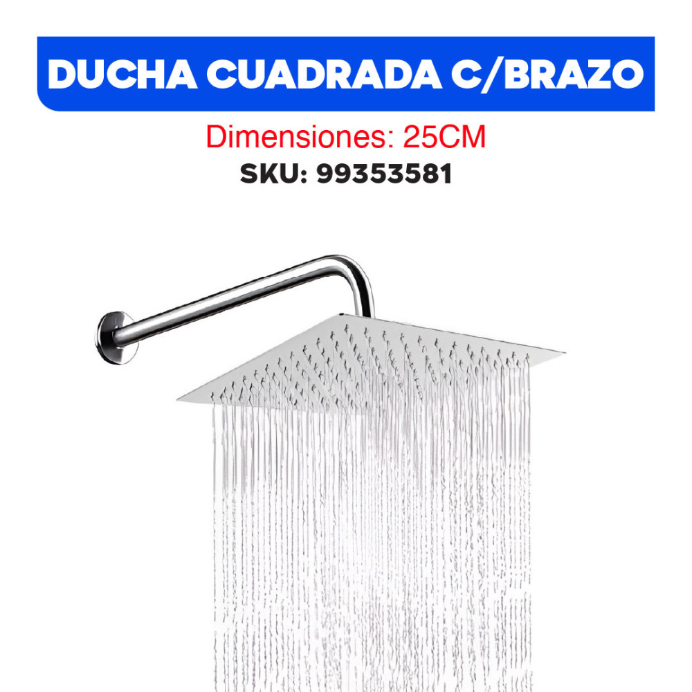 DUCHA CUADRADA CON BRAZO