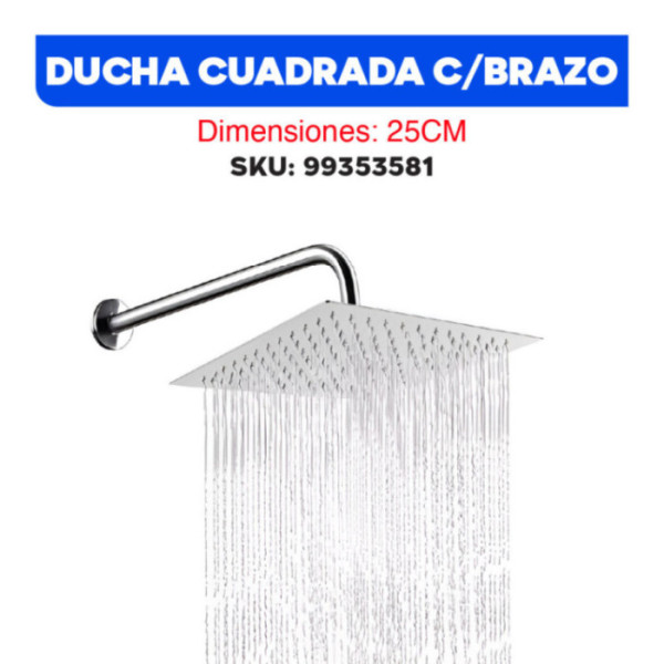 DUCHA CUADRADA CON BRAZO