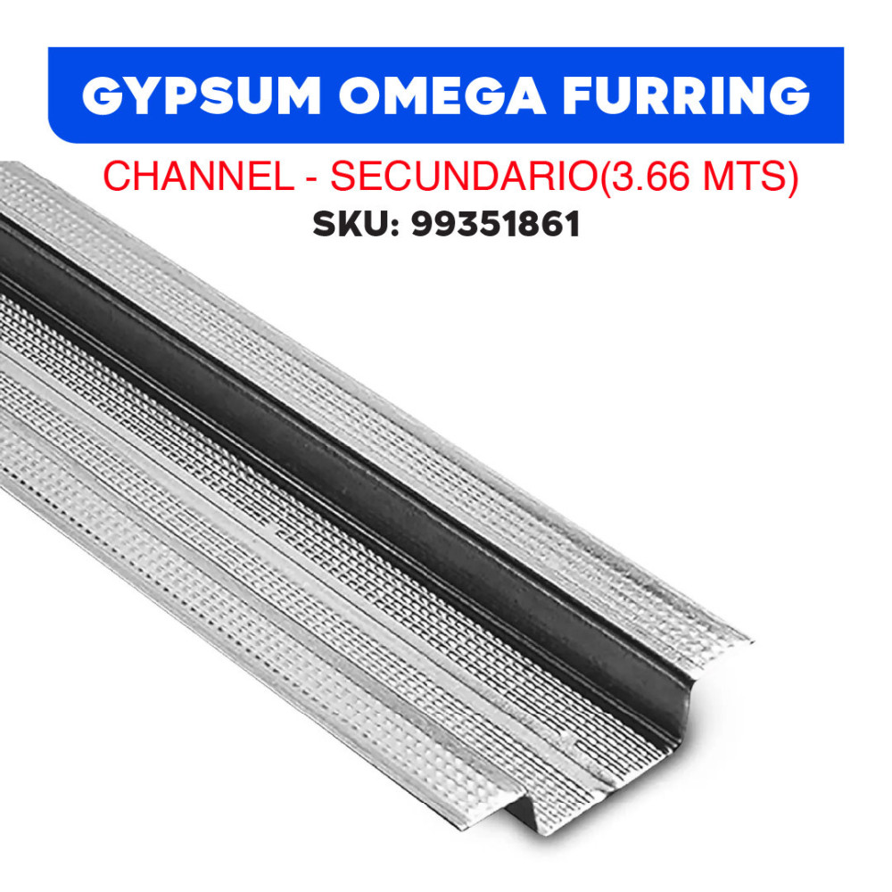 GYPSUM OMEGA FURRING CHANNEL - SECUNDARIO(3.66 MTS.)