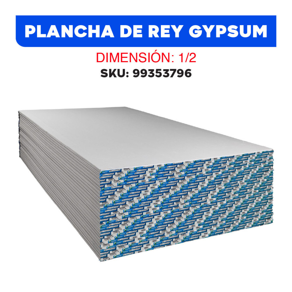 PLANCHA DE REYGYPSUM 1/2
