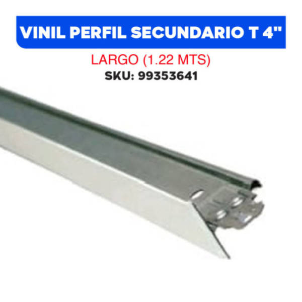 VINILPERFIL PRINCIPAL T 12" LARGO (3.66 MTS.)