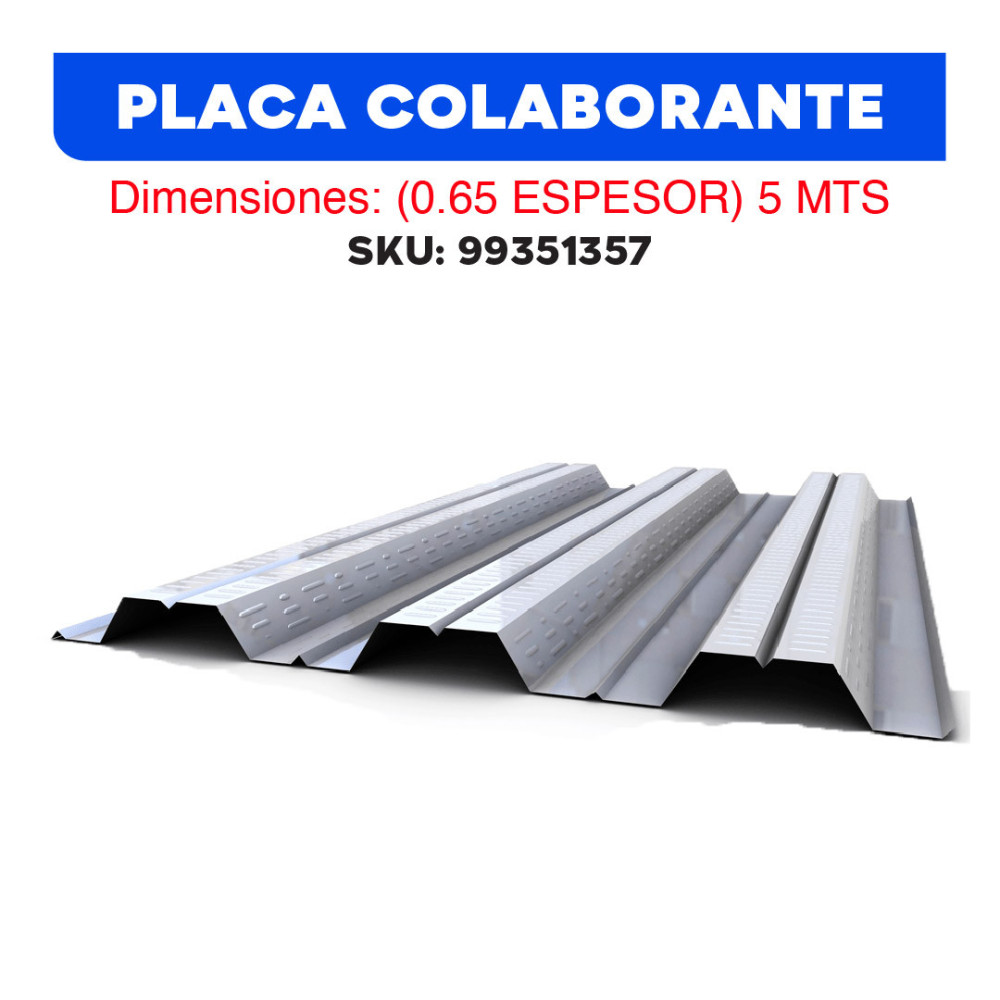 PLACA COLABORANTE (0.65 ESPESOR) 5 MTS